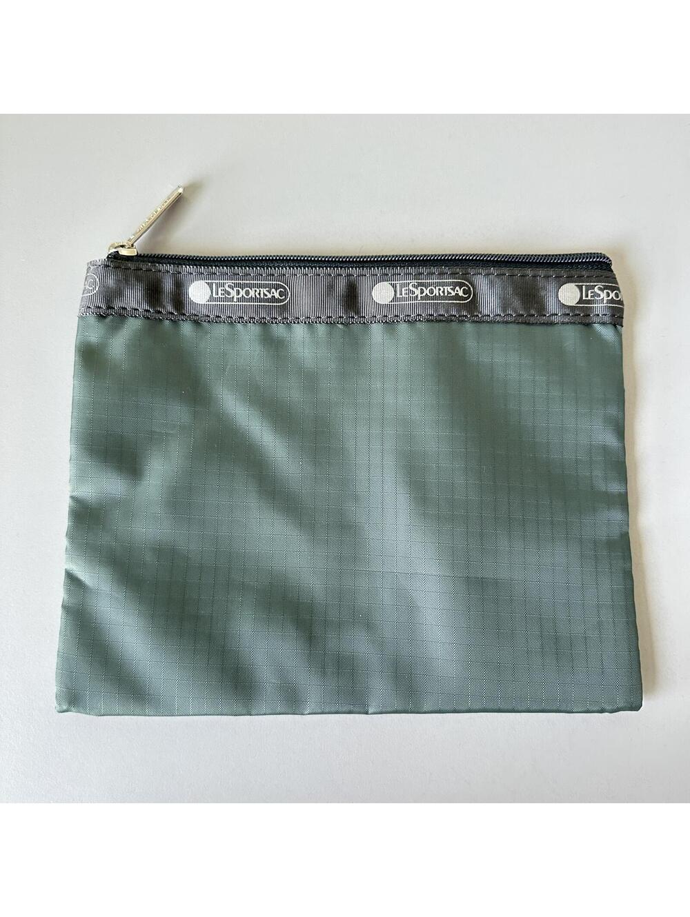 Lesportsac Dark Green 1zipper Pouch NWOT